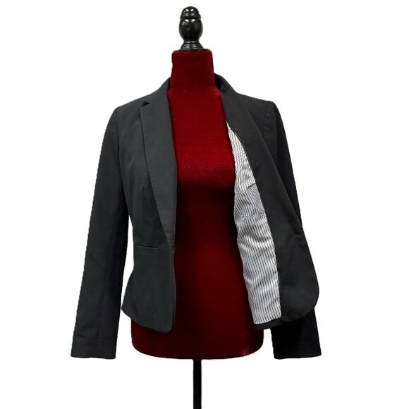 Worthington Women's Black Single Button Blazer Jacket - Size PM Petite Medium - Picture 1 of 9